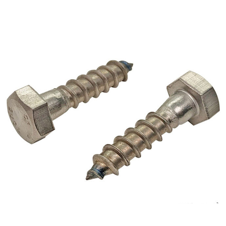 Fastener Manufacturer Hexagon Head Wood Screws DIN571 A4-80 for Timber construction