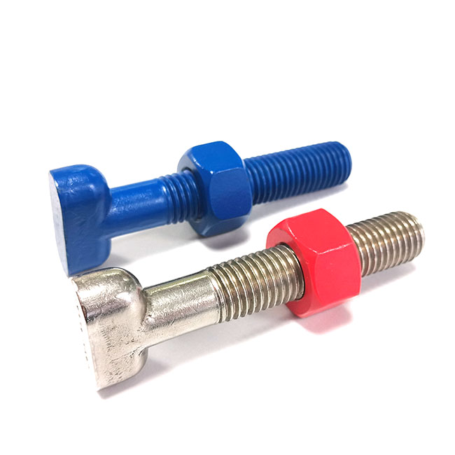 High Tensile Blue Fluoropolymer Coated Dacromet T Head Bolt