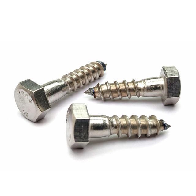 Fastener Manufacturer Hexagon Head Wood Screws DIN571 A4-80 for Timber construction