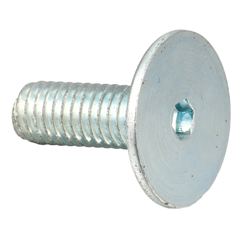 Carbon Steel Zinc Plated Customized Big Flat Head Large Round Head Machine Screw