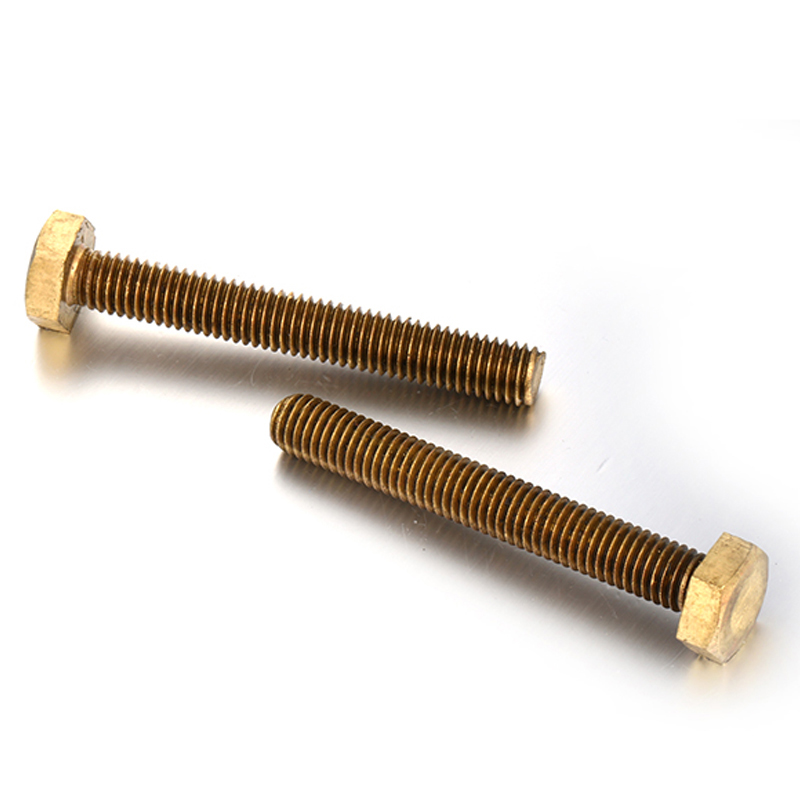 High Quality Full Thread Brass Screw Hex Head Machine Brass Bolt