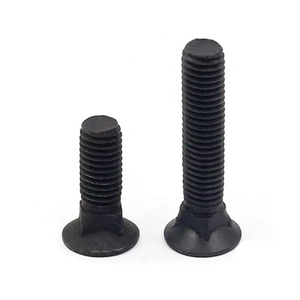 High-Quality Black UNC Grade 5 Plow Bolt - Durable Steel Construction, Flat Head, Various Sizes Available