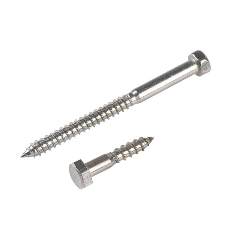 Fastener Manufacturer Hexagon Head Wood Screws DIN571 A4-80 for Timber construction
