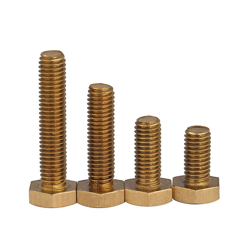 High Quality Full Thread Brass Screw Hex Head Machine Brass Bolt