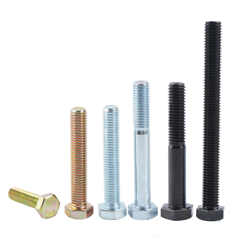 Wholesale Fastener Gr4.8 Gr8.8 Gr10.9 Carbon Steel DIN933 DIN931 Hex Head Bolt