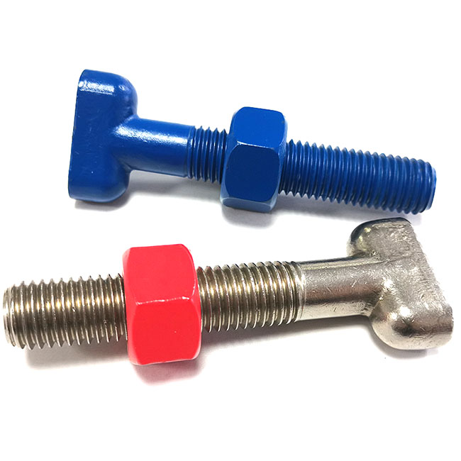 High Tensile Blue Fluoropolymer Coated Dacromet T Head Bolt