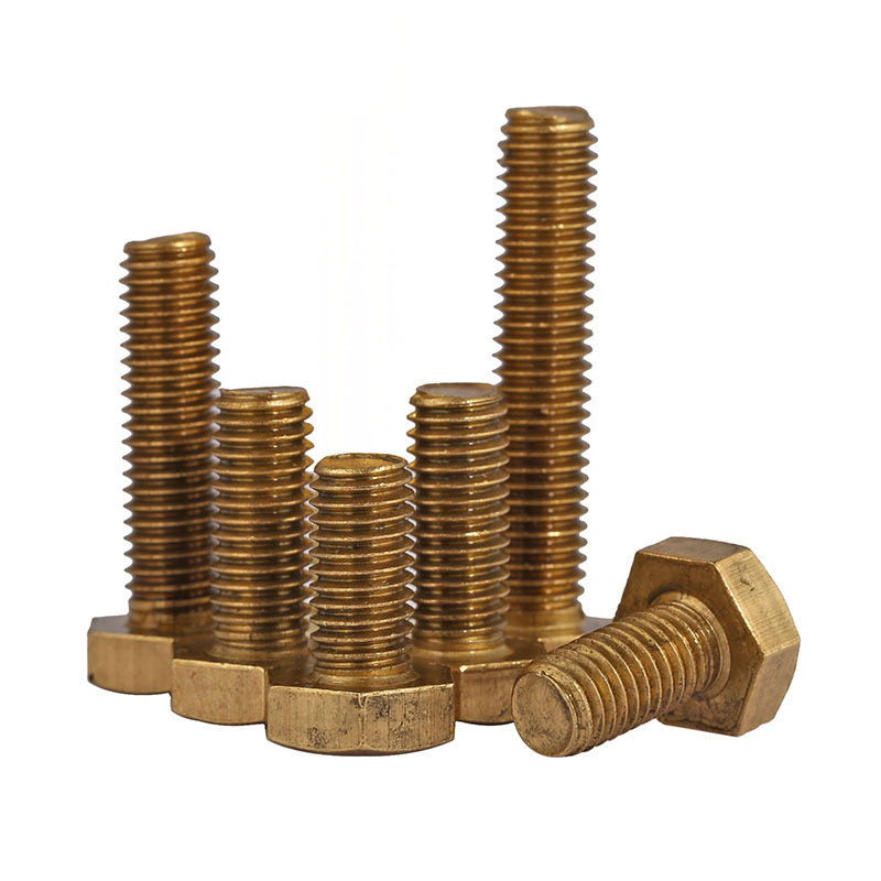 High Quality Full Thread Brass Screw Hex Head Machine Brass Bolt